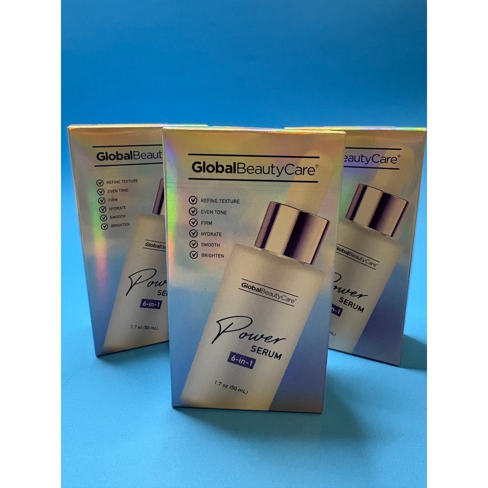 Global Beauty Care Power Serum 6-in-1 Skin Treatment 1.7 oz 50mL Lot of‎ 3